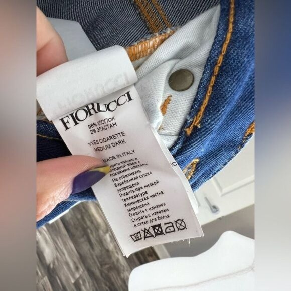 FIORUCCI Blue Straight Leg Hi Rise Jeans Size 26 - Picture 4 of 13